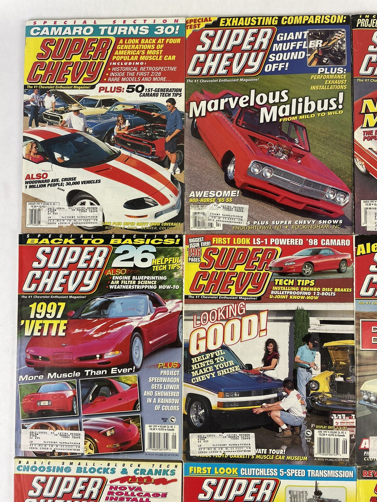 Lot of 12: SUPER CHEVY MAGAZINES Complete Full Set 12 issues Jan to Dec 1997