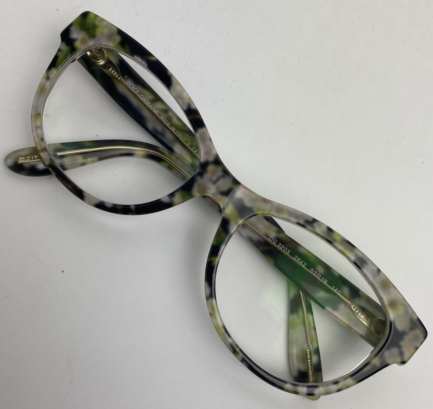 Dolce & Gabbana DG3203 Women's Green  Cat Eye Eyeglasses Frame Made In Italy