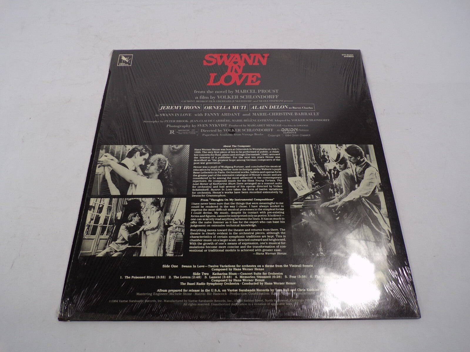 Music Composed by Hans Werner Henze Swann in Love Katharina Blum Vinyl Record