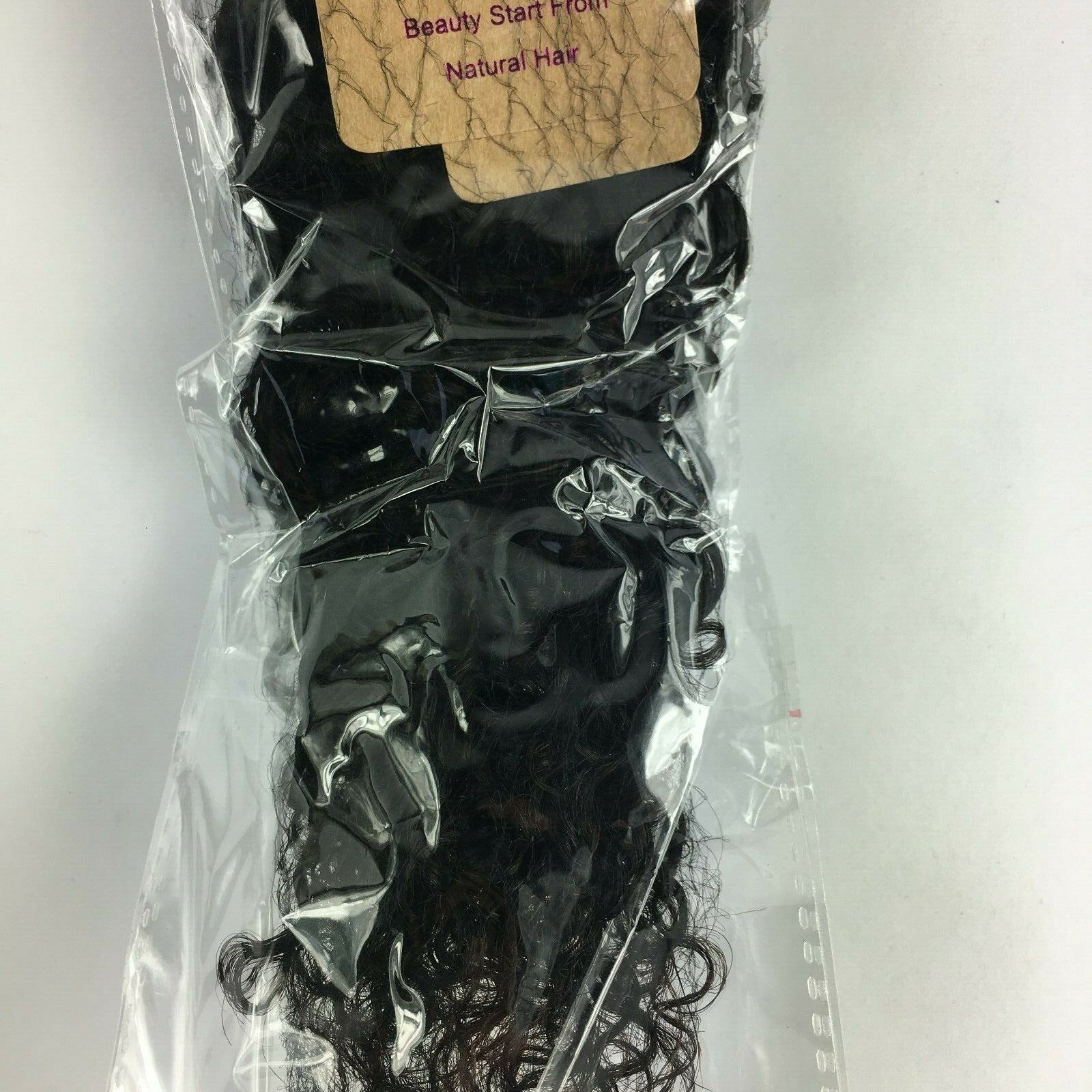 Brand New 100% Virgin Human Unprocessed Hair Size 18" Curly Style Black A2