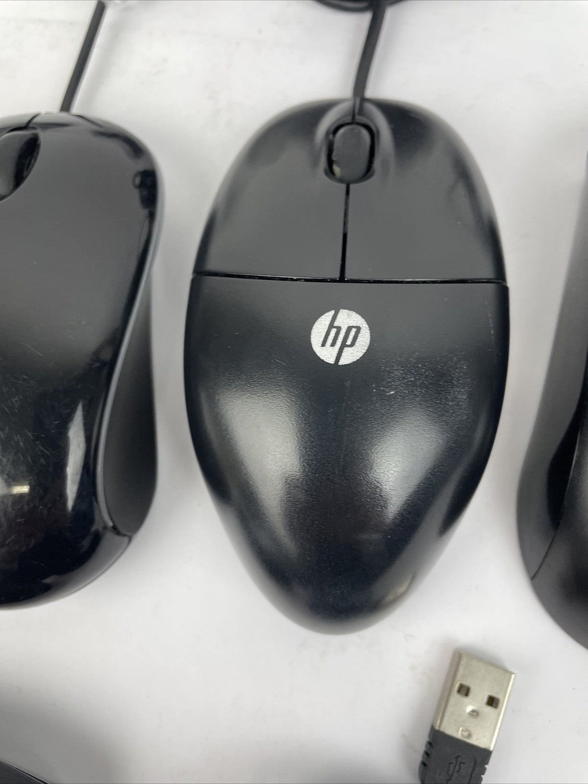 6 x Assorted Corded Mouse Lot - CHERRY GENTIX, 2 x Lenovo, Dynex, HP, Kensington