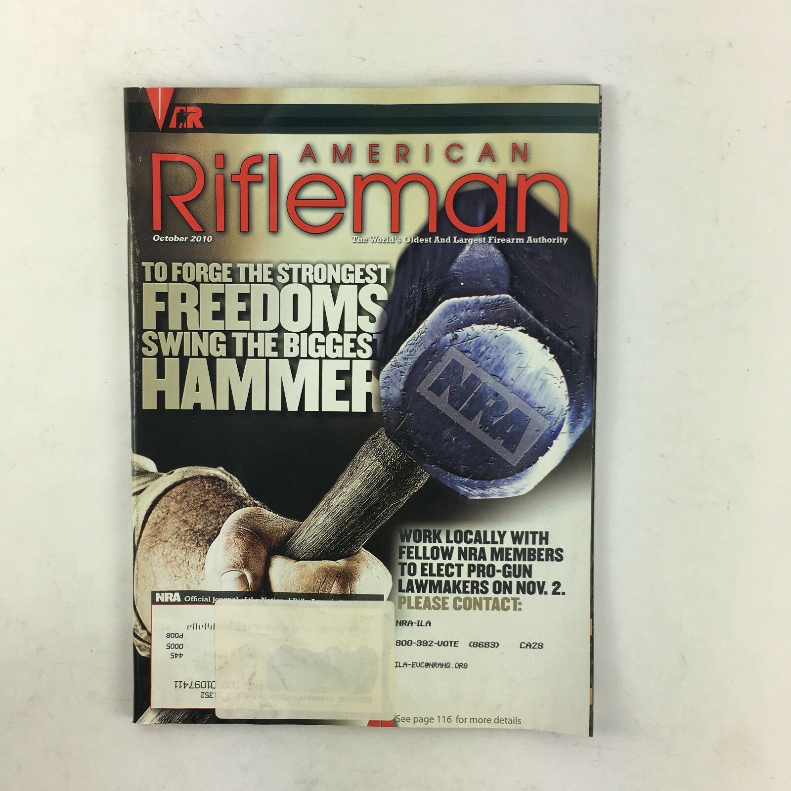 October 2010 American Rifleman Magazine Freedoms Swing the Biggest Hammer