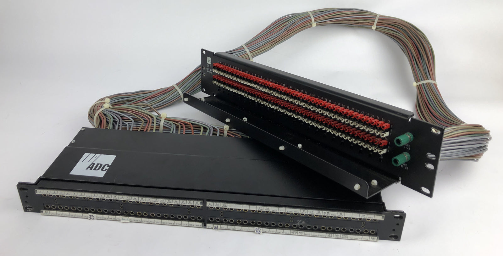 ADC 96 Bantam TT patchbay connected  to ADC UP-96NMKII  PPC RACKMOUNT PATCHBAY 4