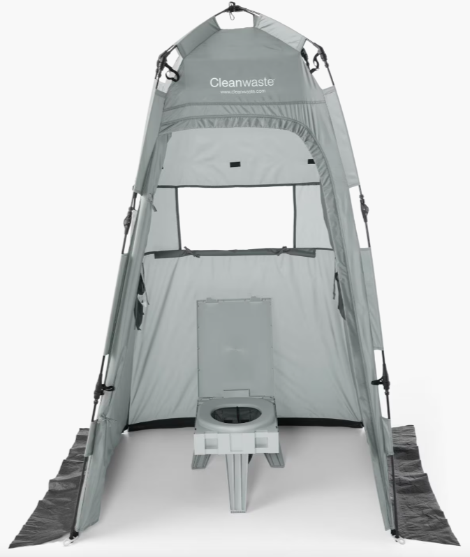 Cleanwaste GO Anywhere Total System Grey D115SYB Portable Toilet Shelter Kit