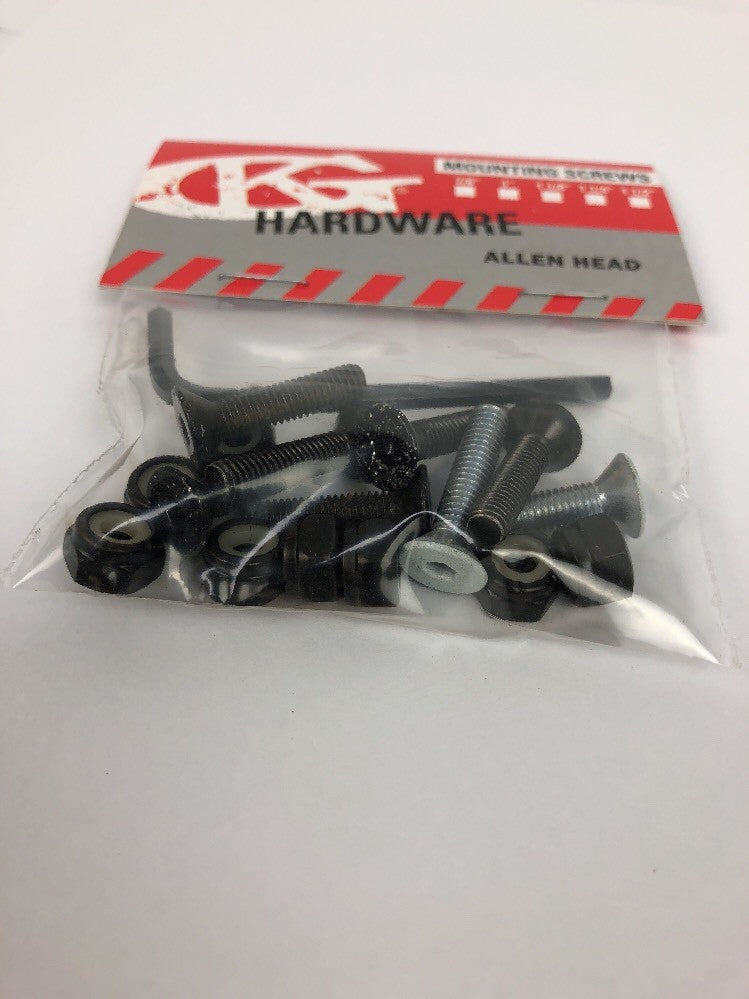 7/8" Skateboard Hardware By Grind King Grindking Allen Head Glitter w 2 White
