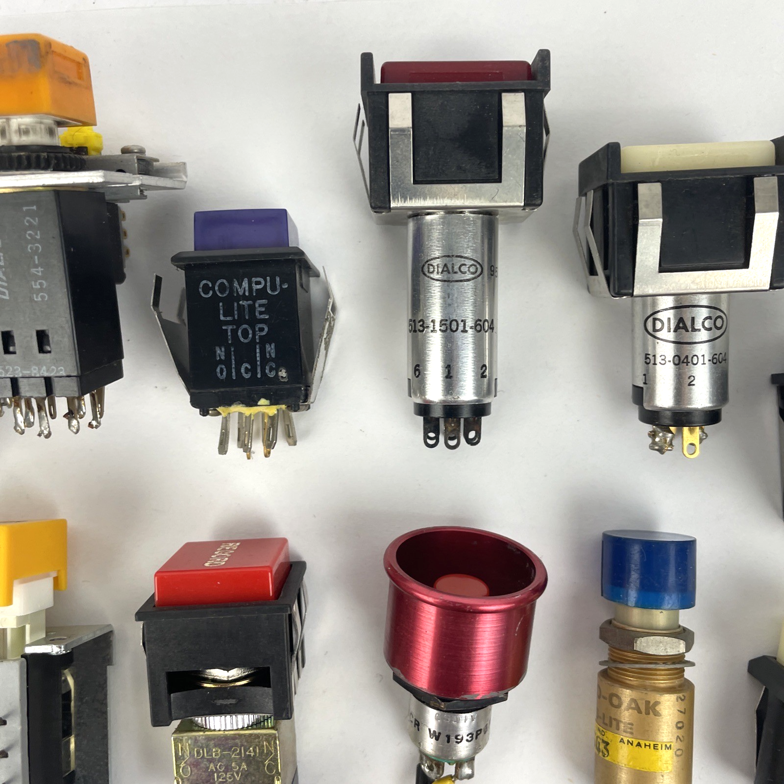 Lot of Assorted Dialco Dialight UND. LAB Illuminated Push Button Switch - LOOK