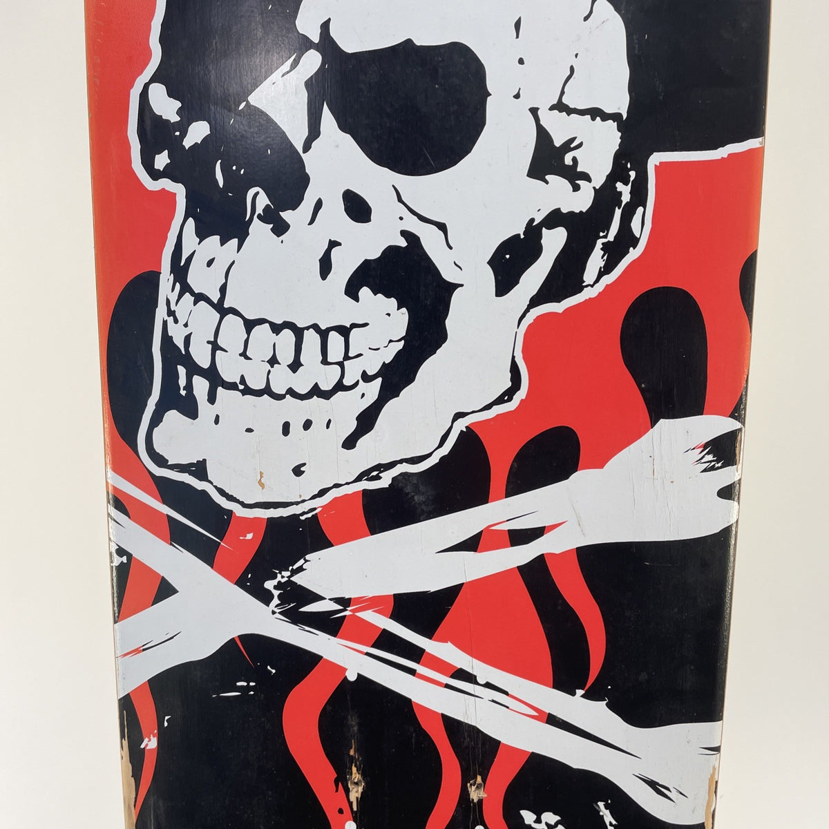Deathbox Skateboards Orange / Black Surf Pirate Skull Limited Edition 9" x 34.5"