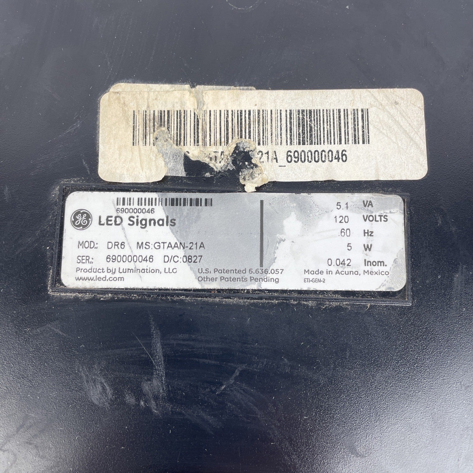 DR6 General Electric GE 12” LED Green Arrow Traffic Signal Light With Gasket g
