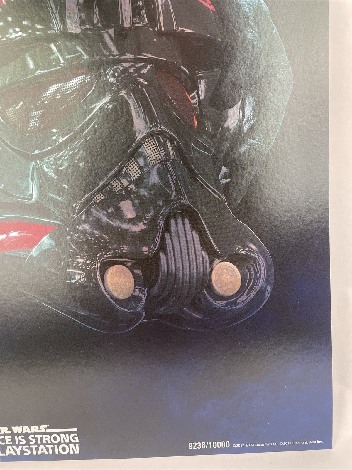 STAR WARS BATTLEFRONT II Foil Promo Poster EA Playstation 9236/10000 RARE 2017