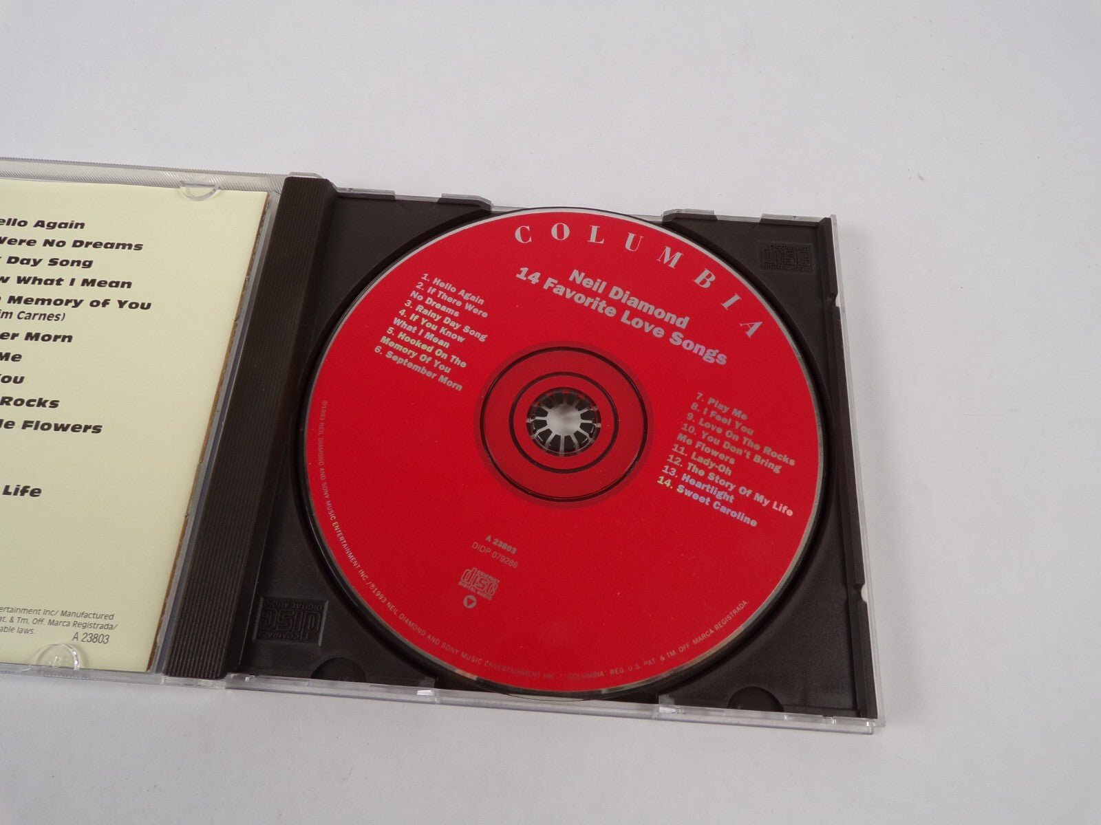 Neil Diamond 14 Favorite Love Songs Hello Again If There Were No Dreams CD#27