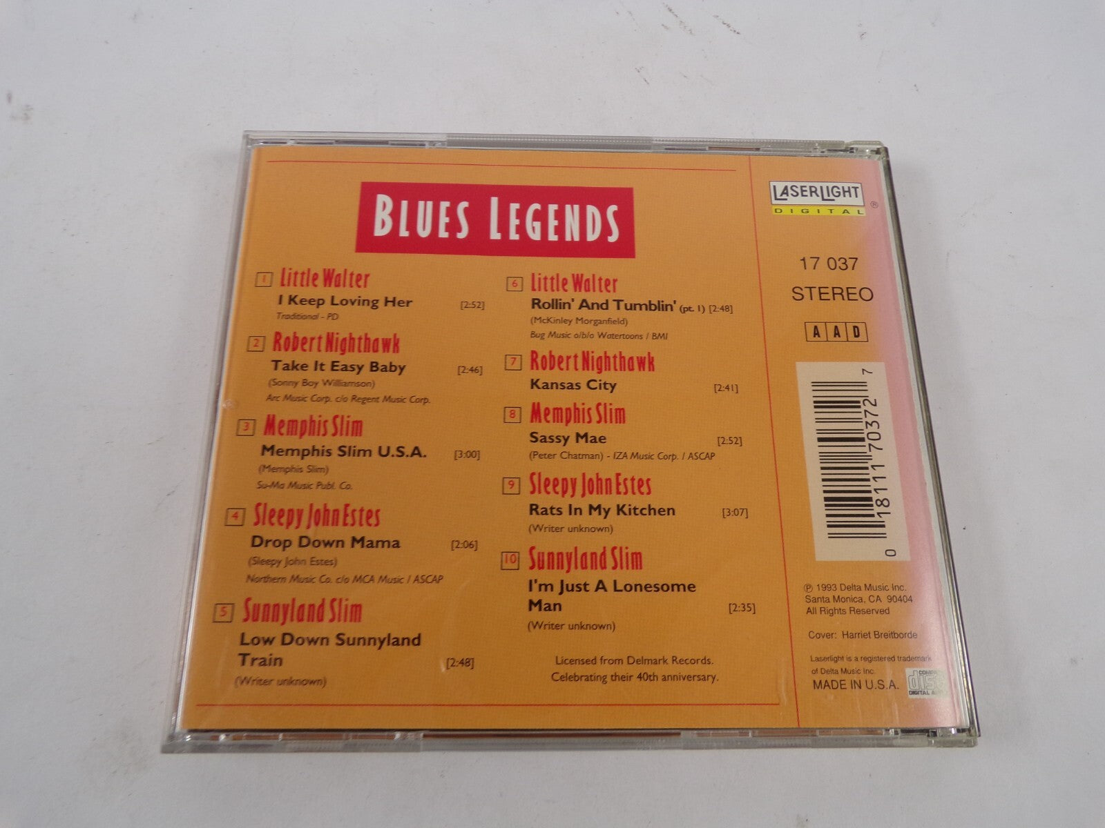 Blues Legends Little Water I Keep Loving Her Memphis Slim Robert Nighthawk CD#39