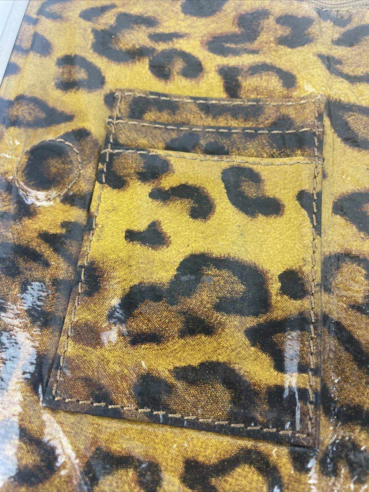 Hobo International Kiss Lock Metallic Leopard Cat Style Wallet Clutch - LOOK