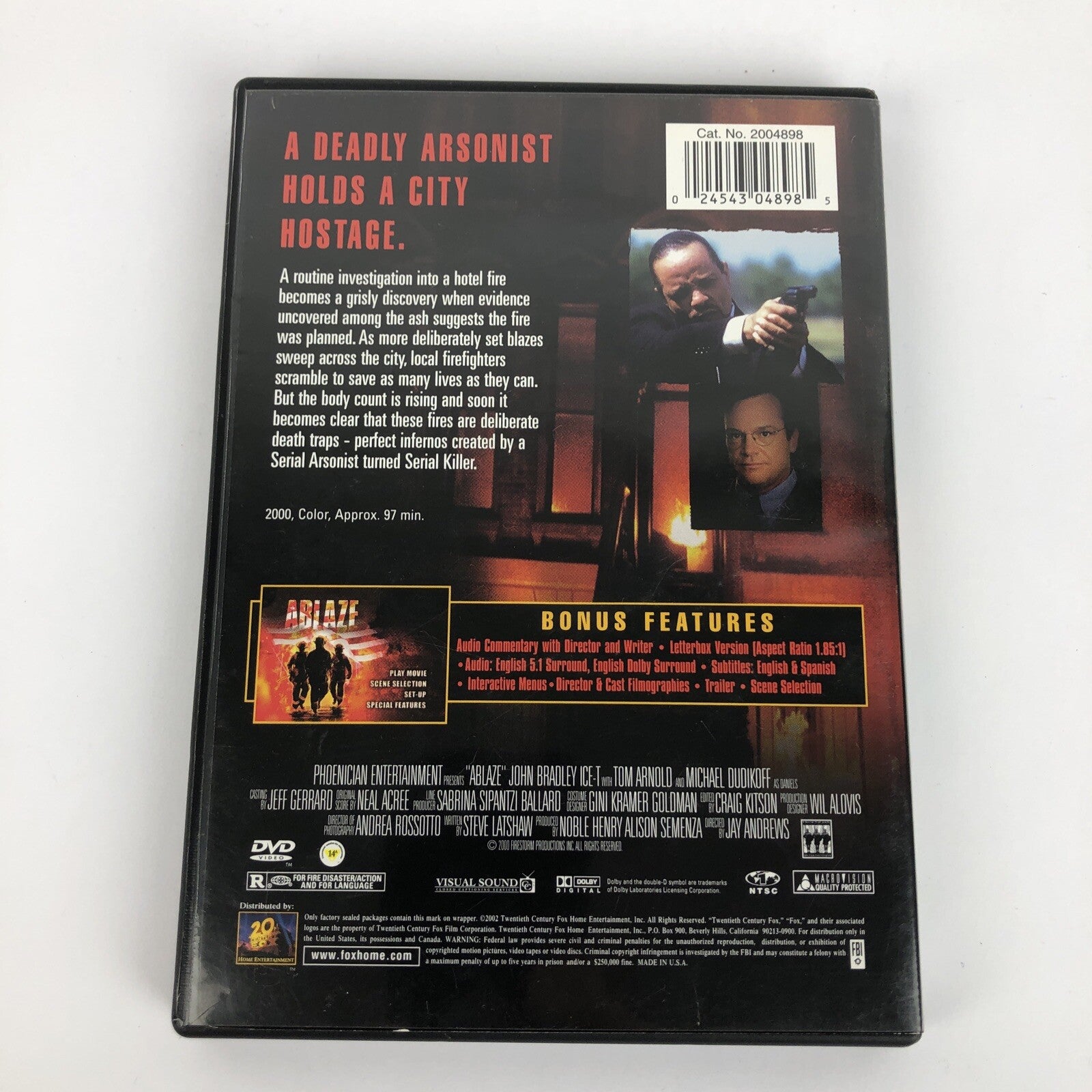 Ablaze * DVD * Widescreen * Ice T Tom Arnold John Bradley Michael Dudikoff 