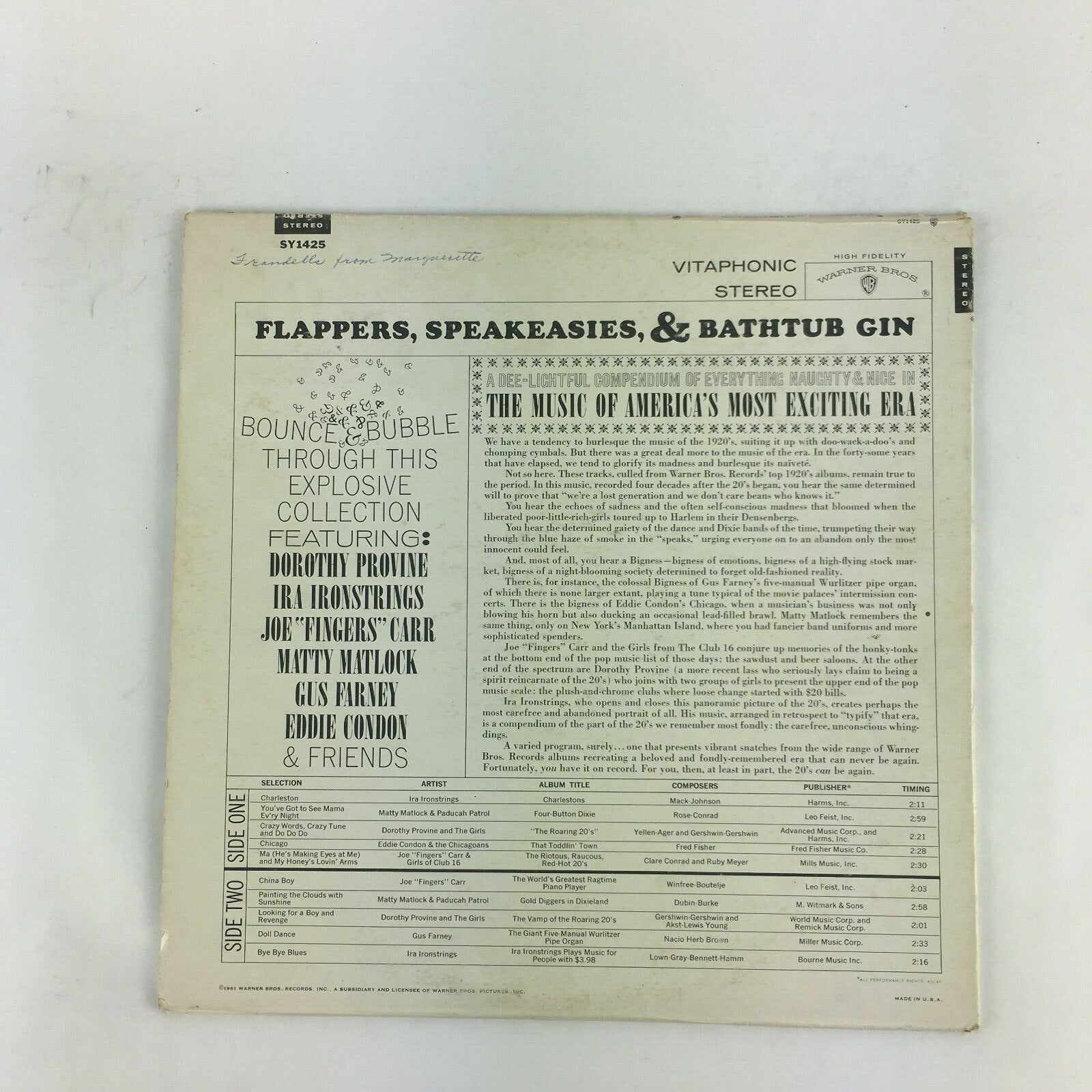 Flappers,Speakeasies & Bathtub Gin