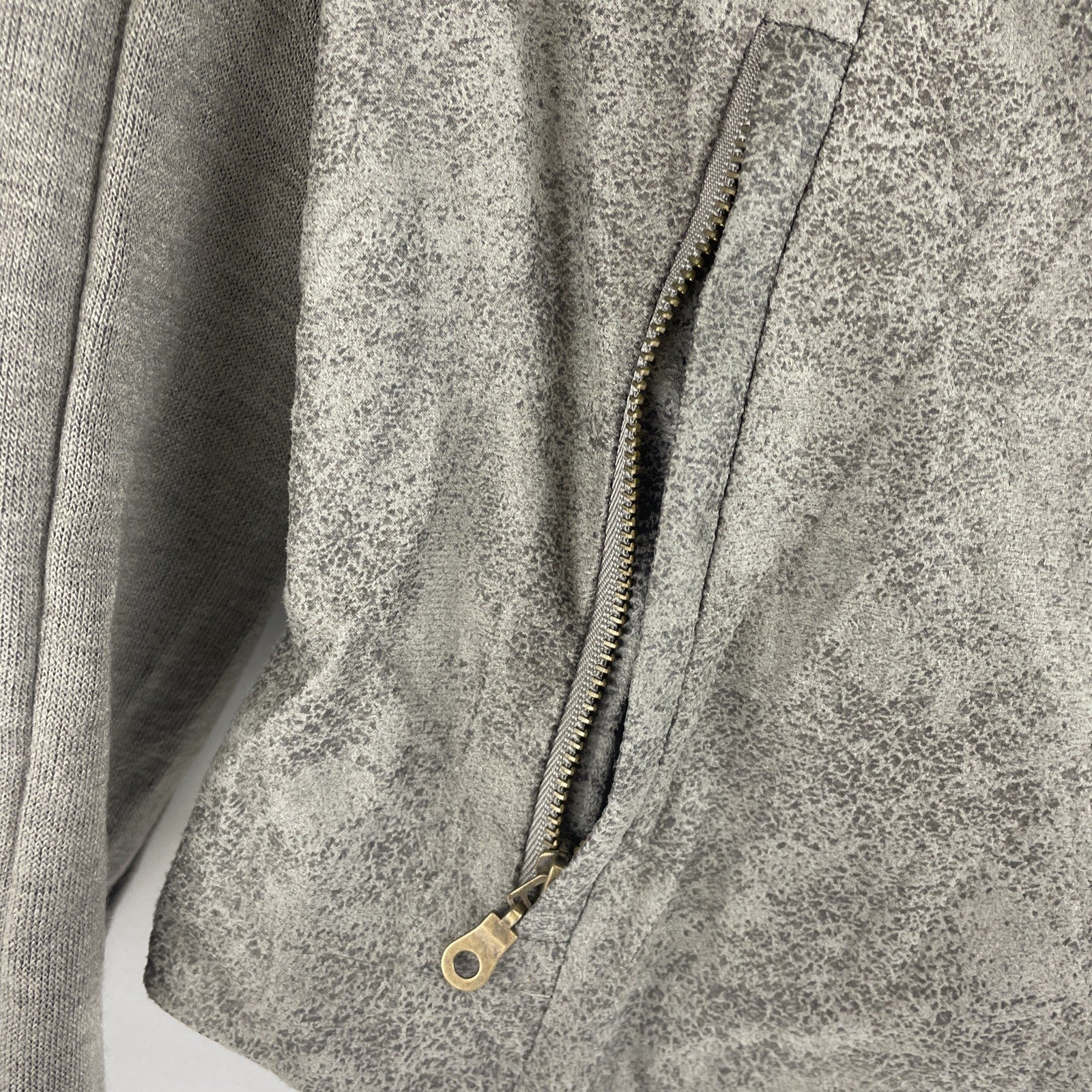 NWT Niki Biki NIKIBIKI Designer Faux Suede Asymmetrical Zipper Moto Jacket Large