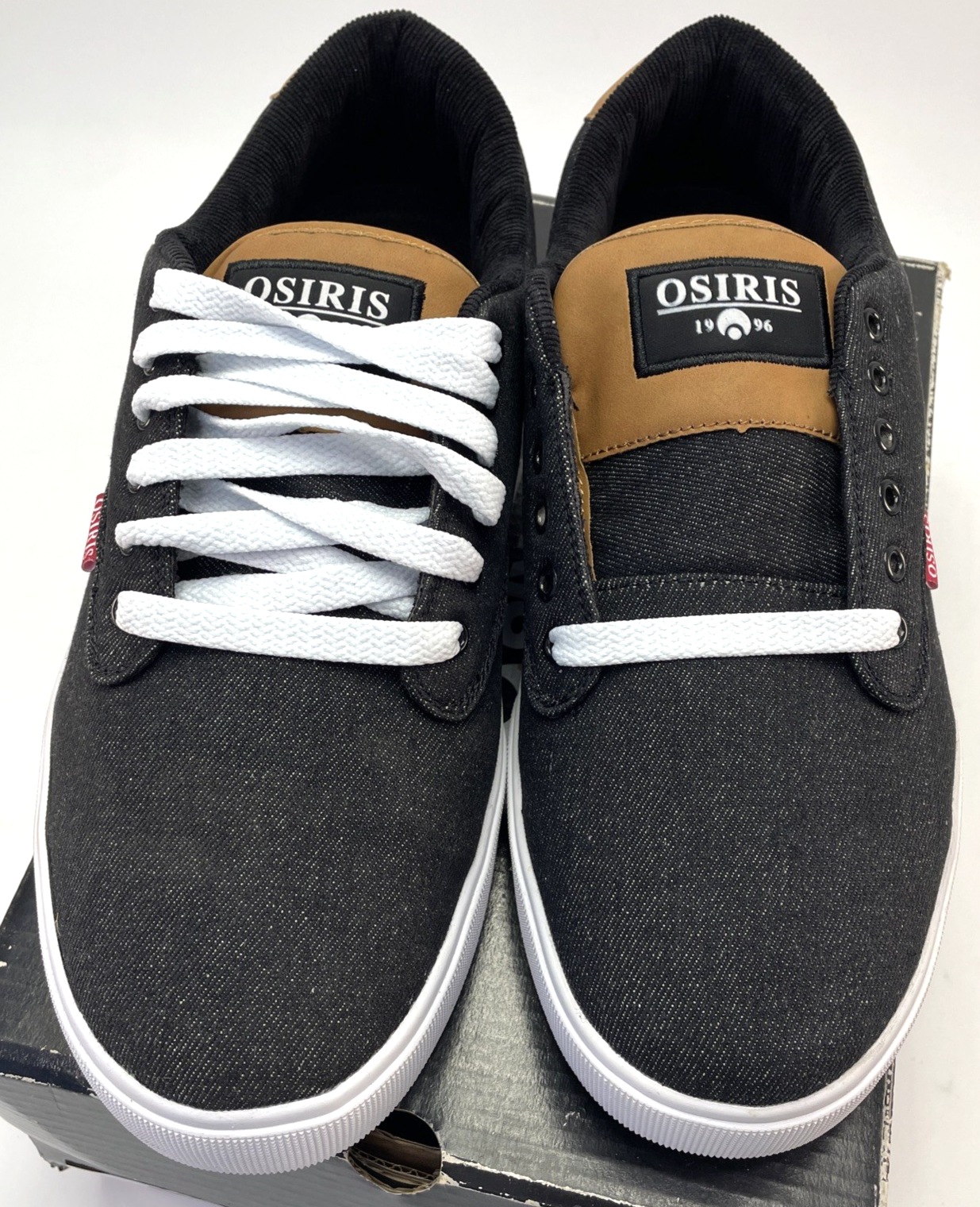 Osiris Shoes Mens " Slappy VLC Black Denim / White Low Top Sneaker Size 13