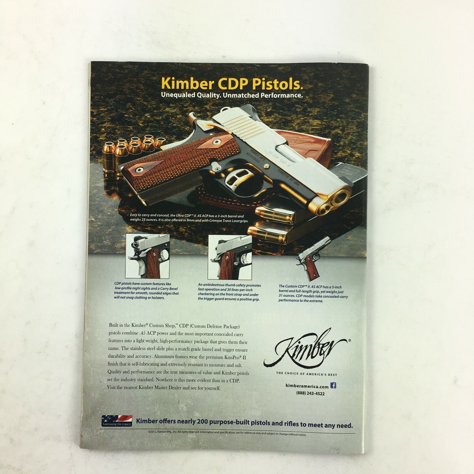 January 2013 American Rifleman Magazine Small Springfield's XD-S.45 Wonder .300