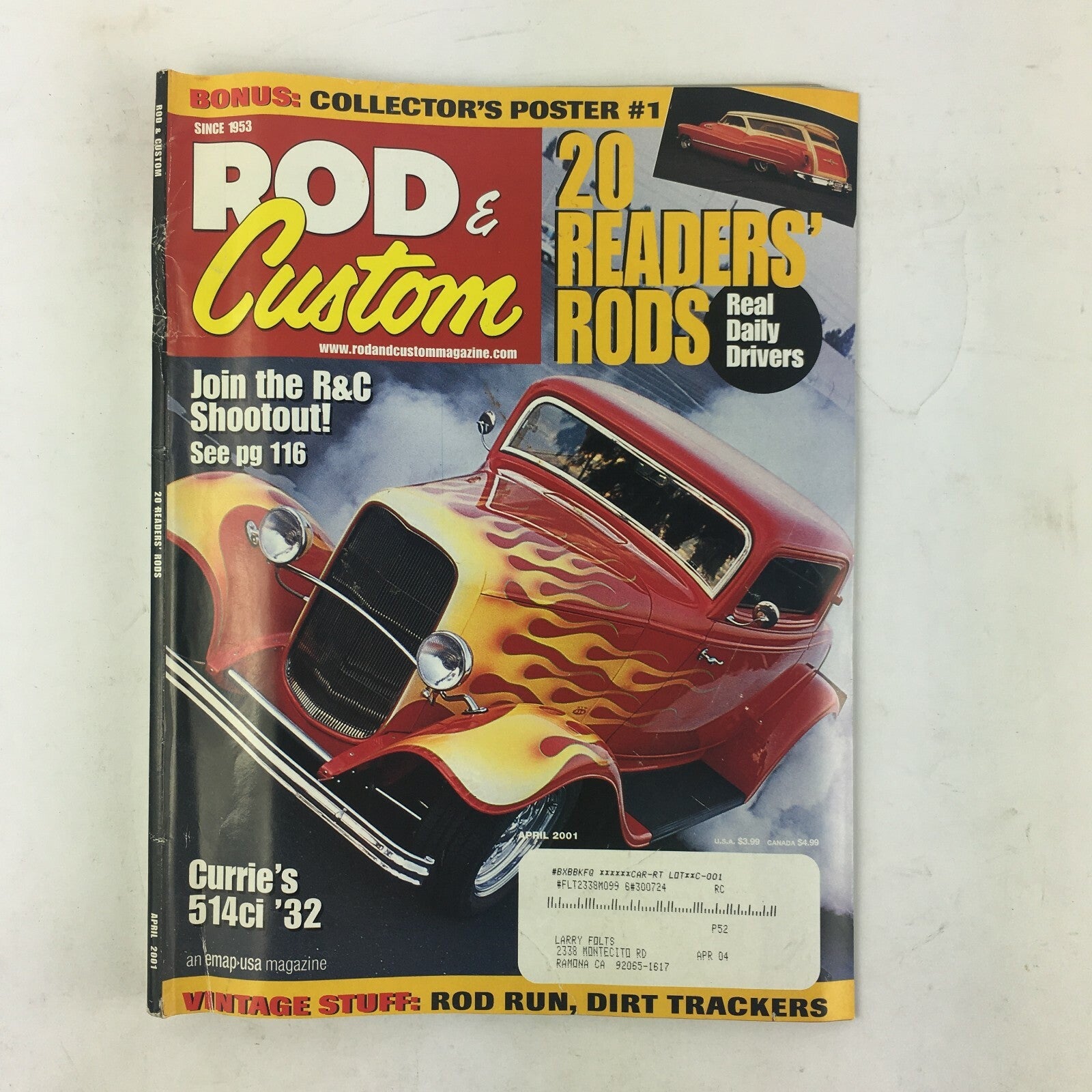 April 2001 Rod & Custom Magazine 20 Readers' Rods Join The R&C Shootout!