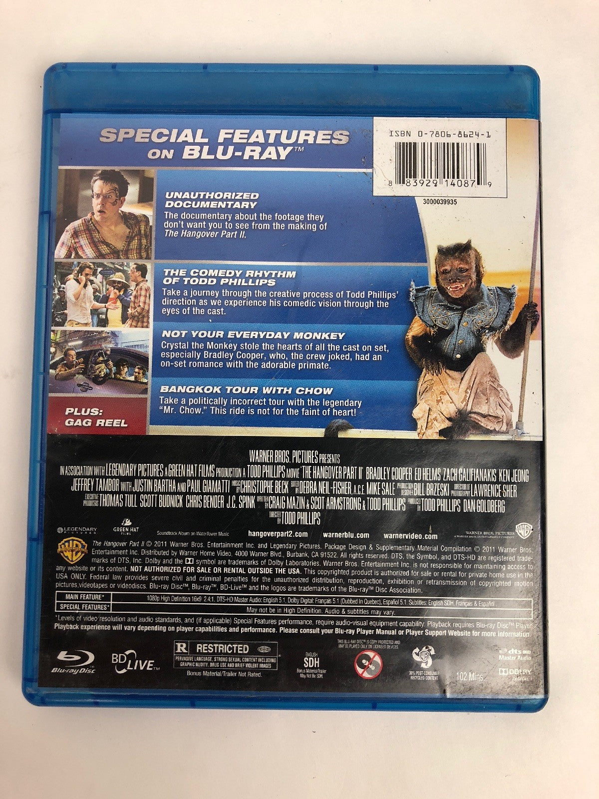 The Hangover Part II (Blu-ray/DVD, 2011, 2-Disc Set) Fast Free Shipping