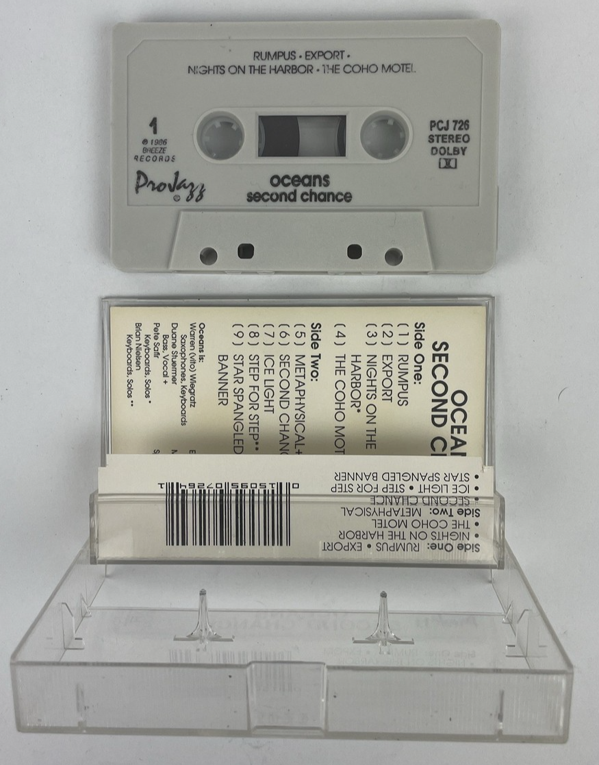 OCEANS : SECOND CHANCE Pro Jazz Cassette Tape Dolby Stereo