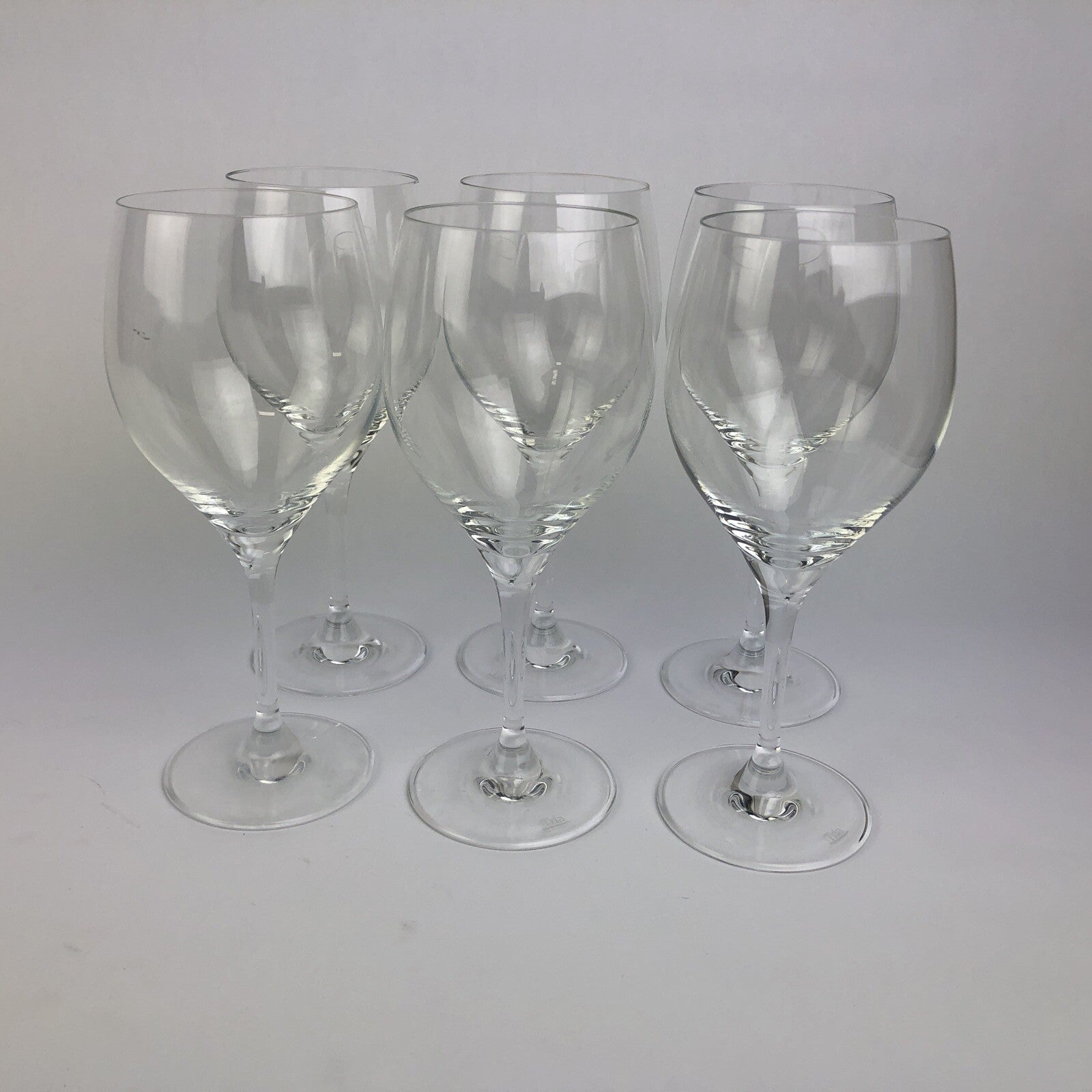 6 x Tria Clear Quality Crystal Wine Glass 8" Tall 3" Mouth - LOOK
