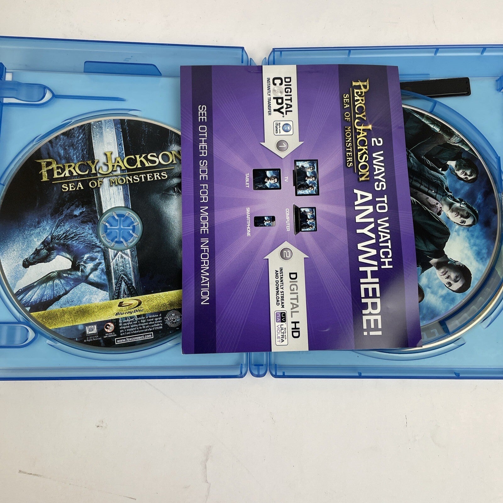 Percy Jackson : Sea of Monsters ( Blu-ray/DVD + DigitalHD ) Deluxe Edition MINT