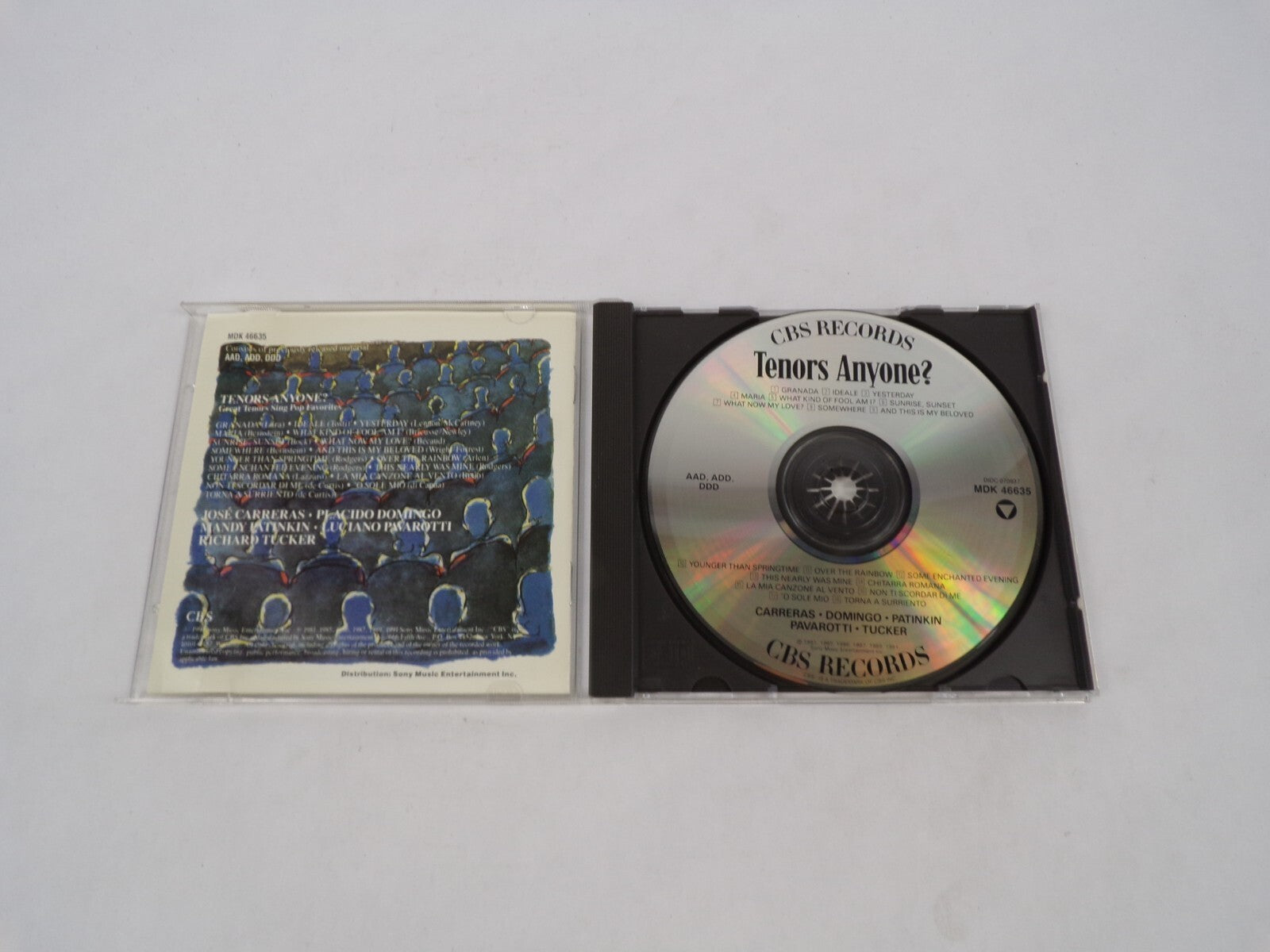 Tenors Anyone? Great Tenors Carreras Domingo Pavarotti Patinkkin Tucker CD#63