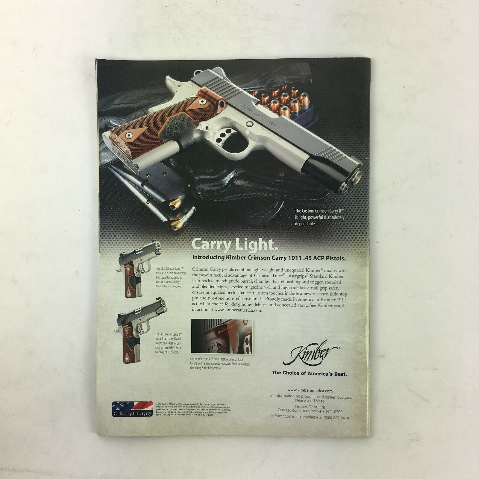 March 2009 American Rifleman Magazine Middle Weight Champ Kimber Talkeetna 375