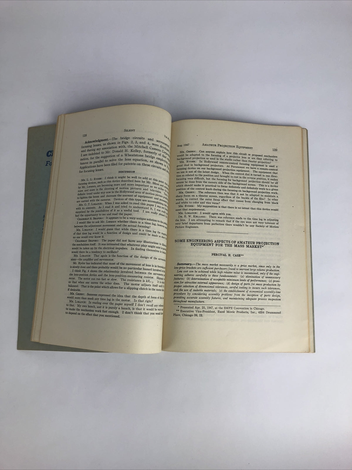 SMPE Journal Of The Society Of Motion Picture Engineers August 1947 VOL 49 No 2