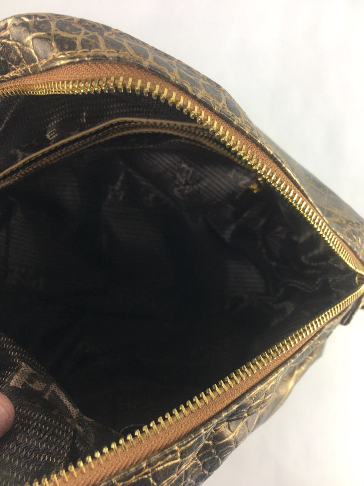 The Find -  Faux Croc Leather Hand Purse 