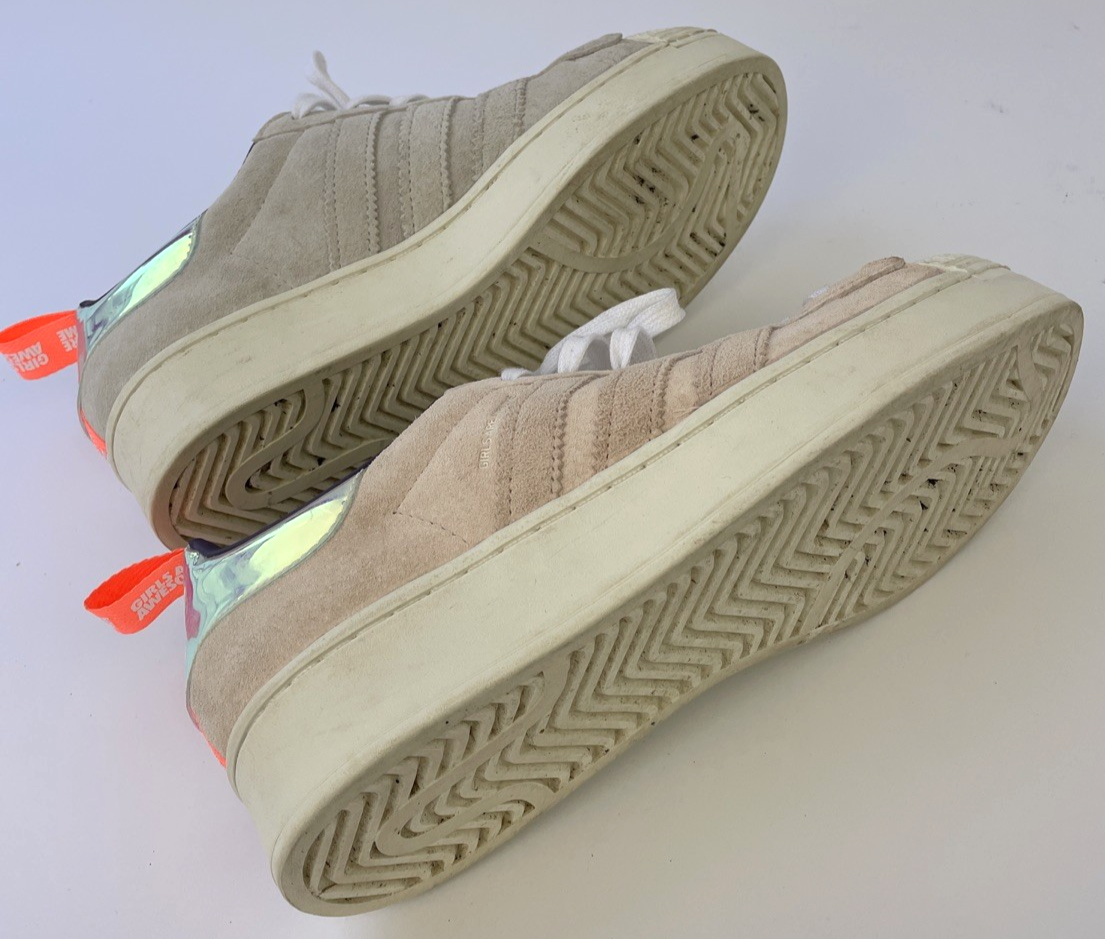 Adidas Girls Are Awesome Mens Size 7 Women's 9 Shell Toe Sneakers Shoes FW8084
