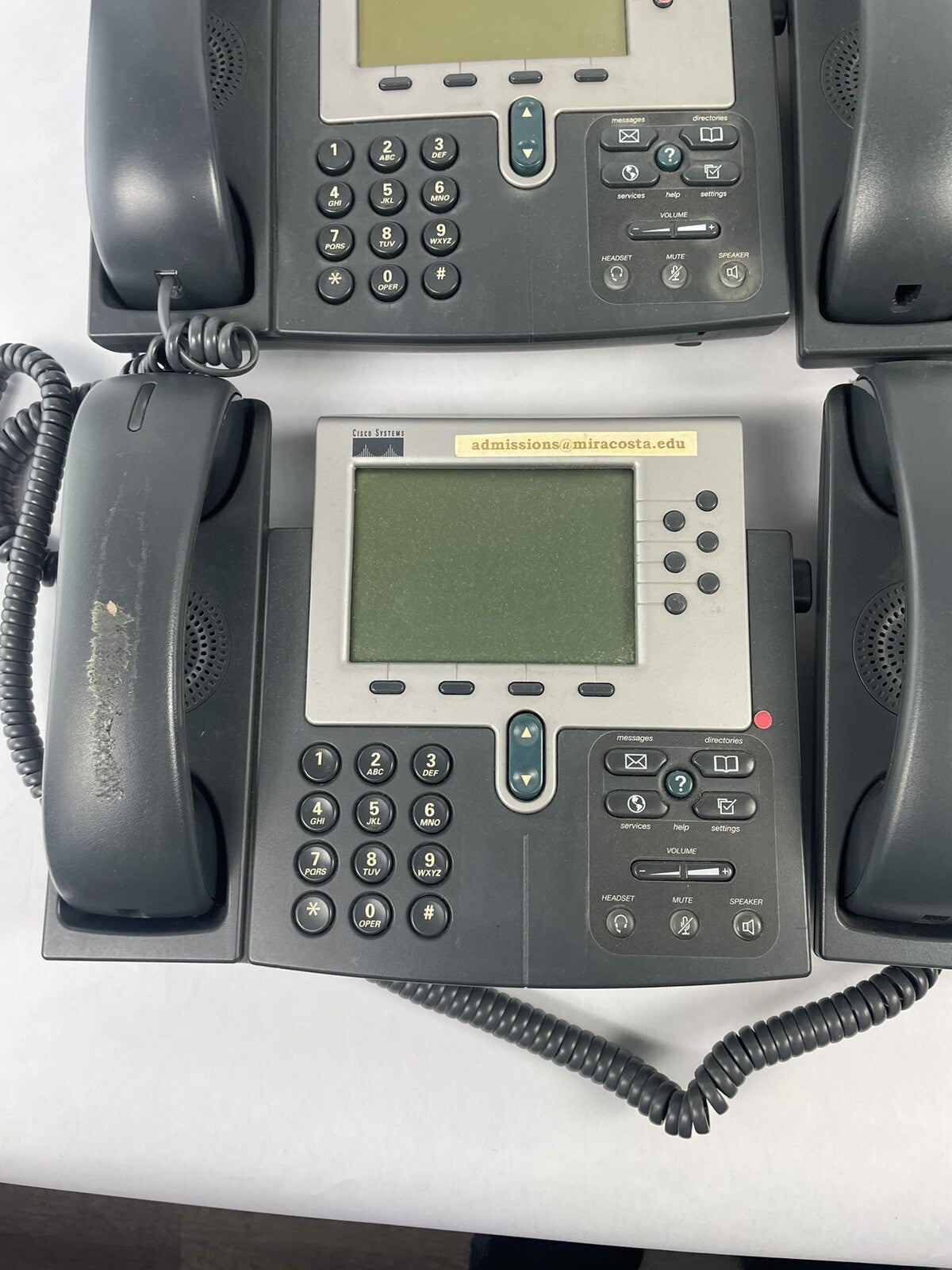 Lot of 9 Cisco IP 7900 7960 7945 PoE VoIP Business Office Phone Handset CP-7960G