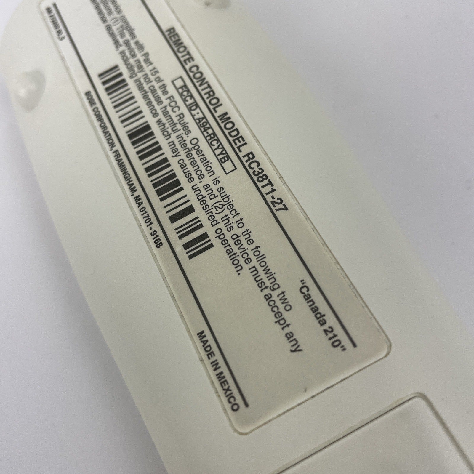 GENUINE BOSE RC38T1-27 LIFESTYLE 38/48 REMOTE CONTROL - VGC
