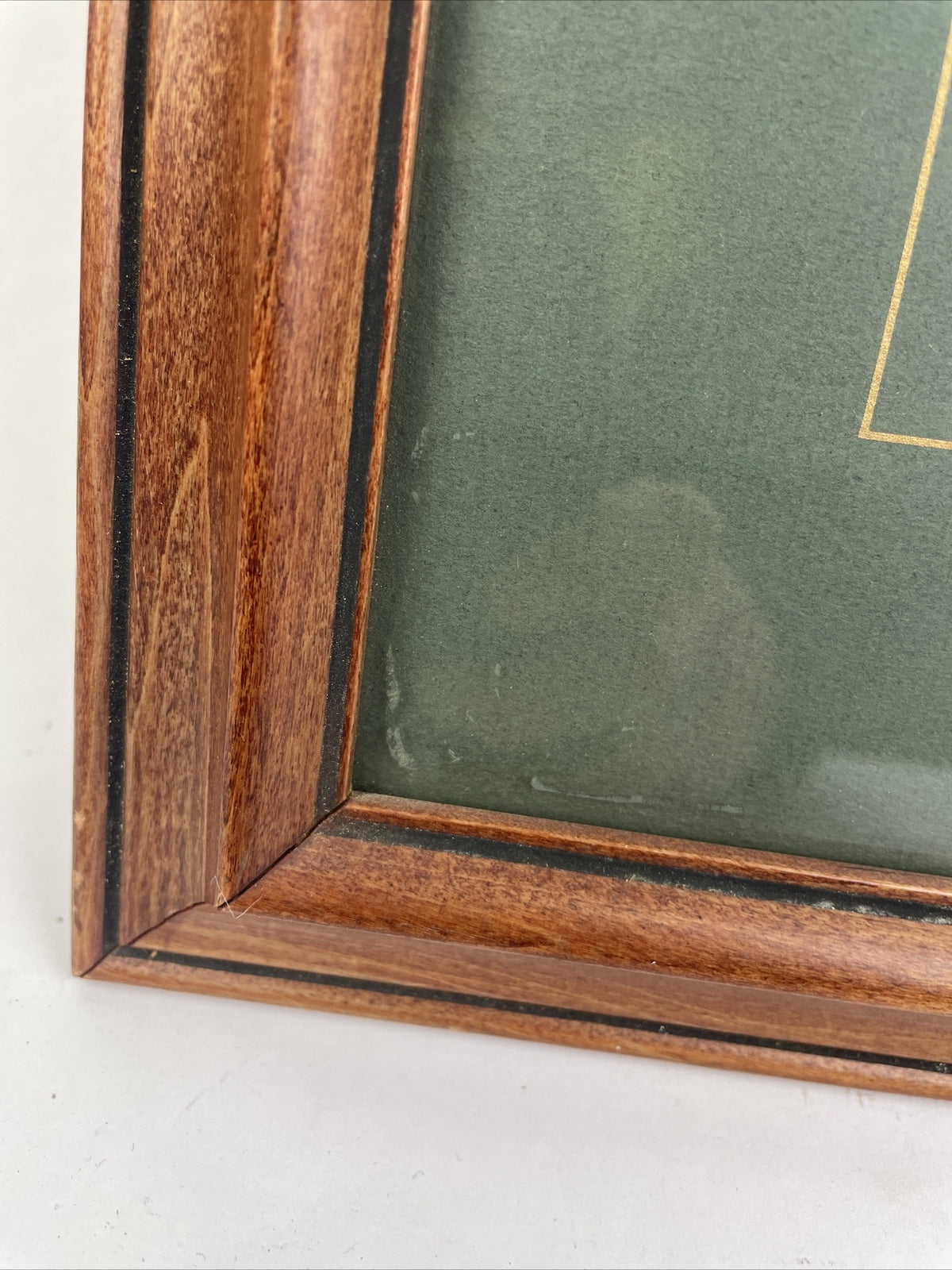 Framed and matted collection of 18 vintage style cigar tobacco golf trading cards with historical information display artwork collectible memorabilia