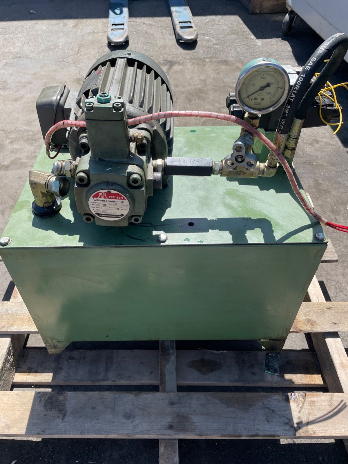 Shen Yu 2HP Hydraulic Power Unit 10 Gallon Tank 10.5 GPM 220/380V 3PH Vane Pump