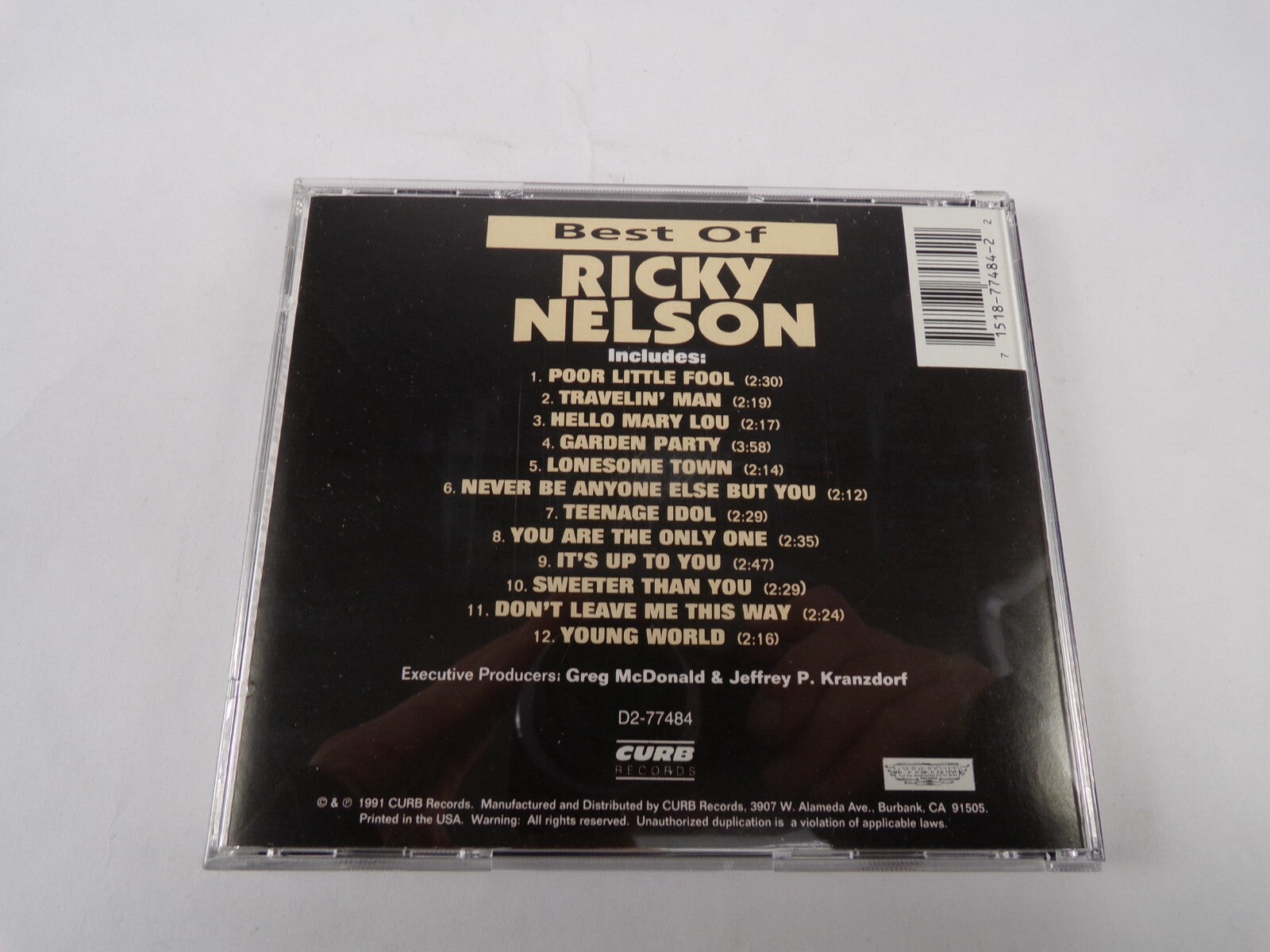 Best Of Ricky Nelson Poor Little FOol Travelin Man Hello Mary Lou CD#61