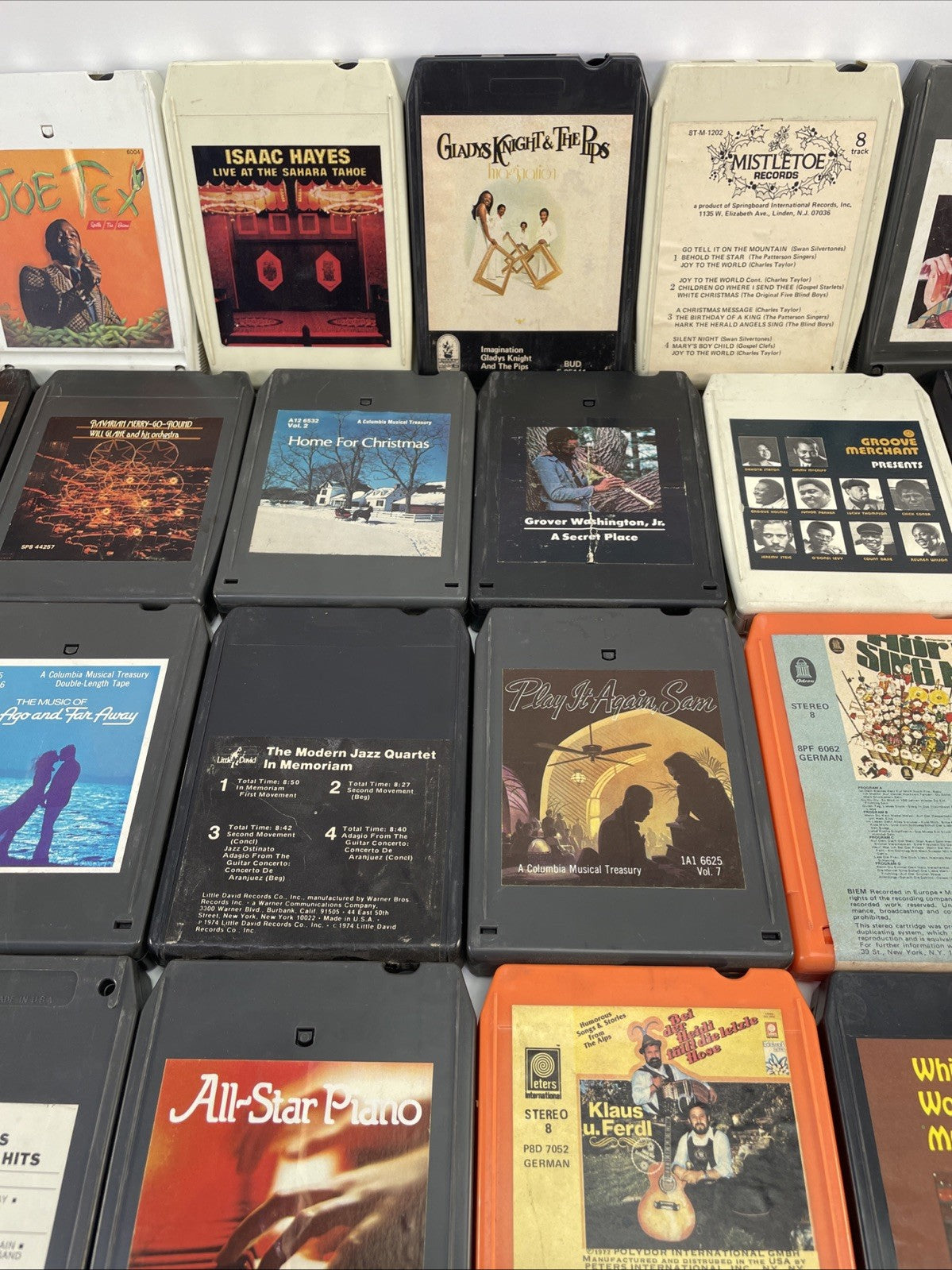 8 Track Audio Music Tapes Lot Of 34 Crazy Assortment of Genre