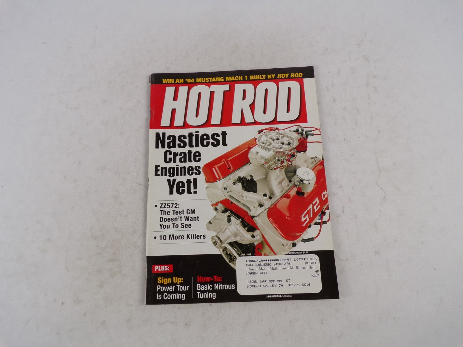 June 2004 Hot Rod Nastiest Crate Engines Yet! Win An '04 Mustang Mach 1 Built By