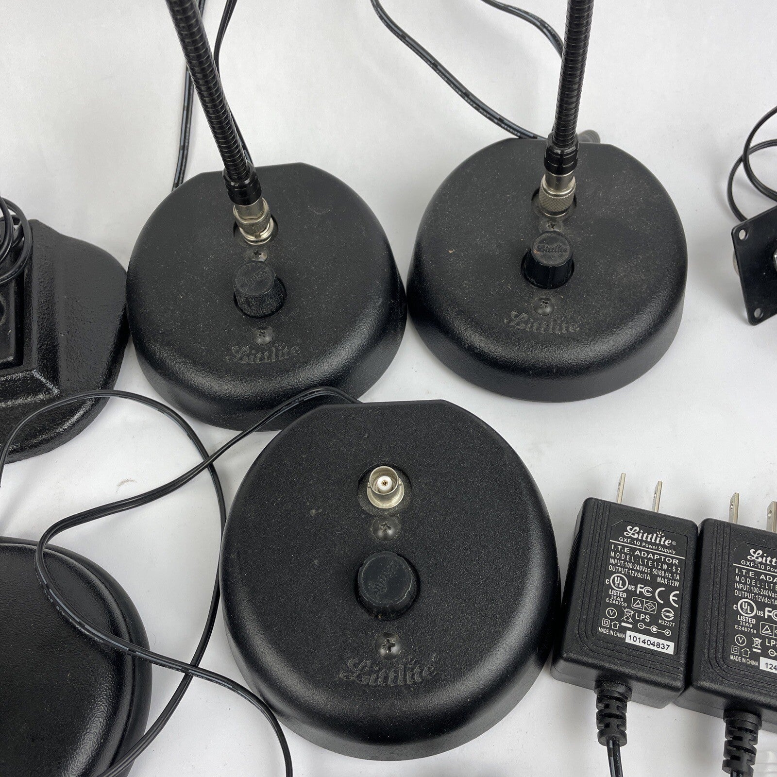 Huge Lot of Littlite Model WXF Goose Neck Lamp Parts Power Supply Bundle POTS