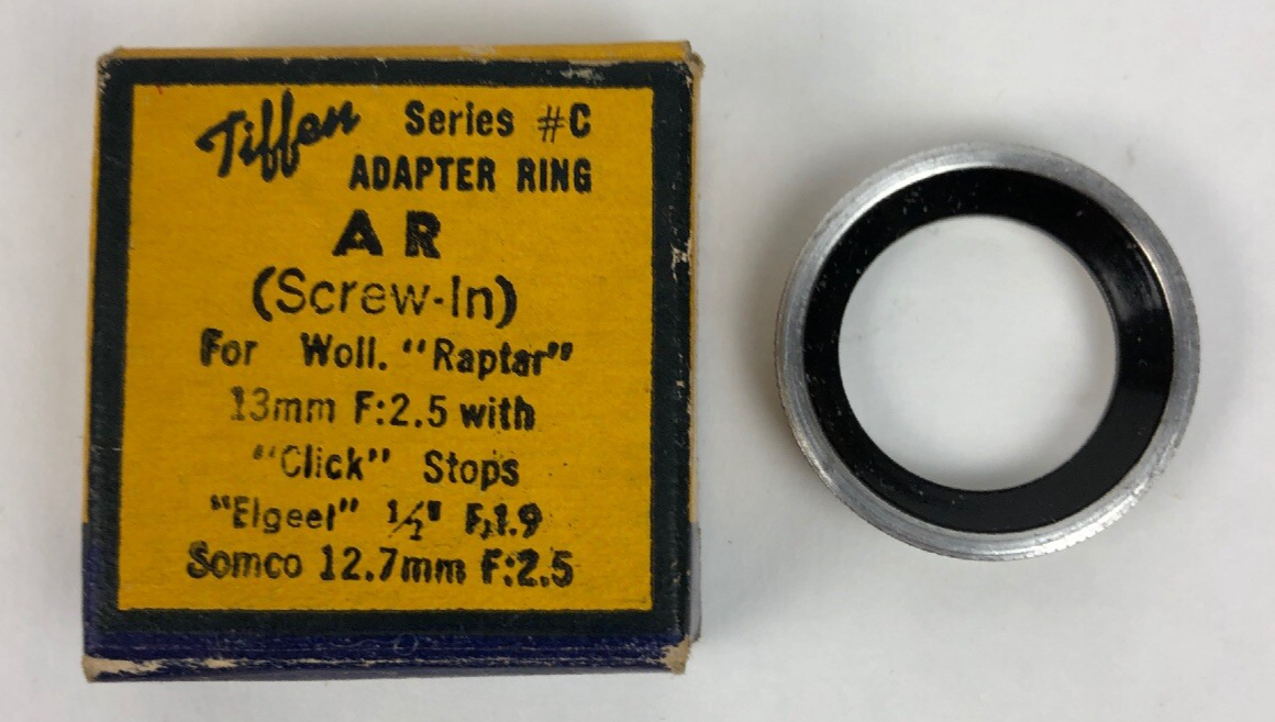 Rare All Purpose Tiffen Adapter Ring Series # C AR Screw In See Images