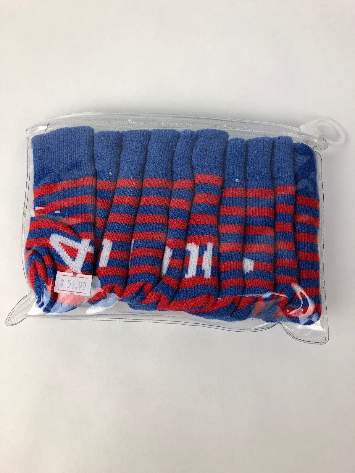 Forbos FBSIC-F 10 piece golf iron head covers blue red stripe set