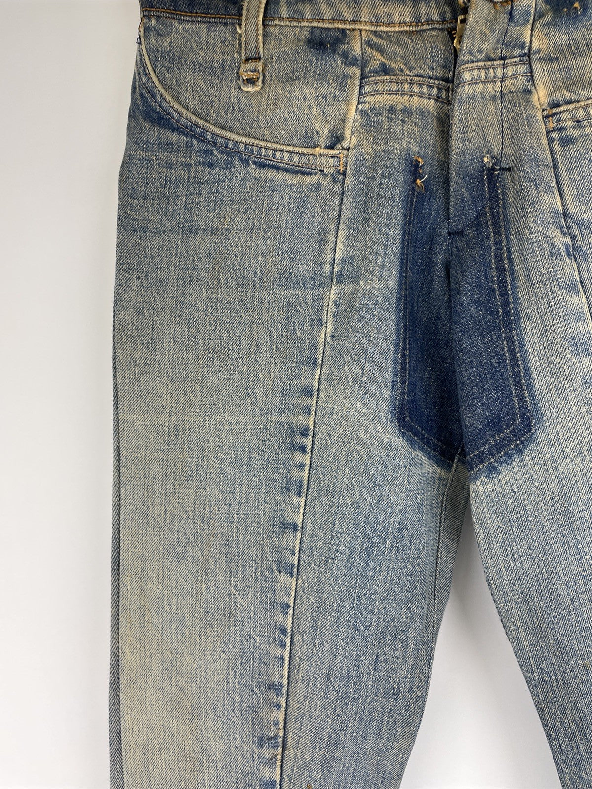 e label x Levis Reconstructed Denim Jeans 26 x 32 low Rise Designer Fashion Wear