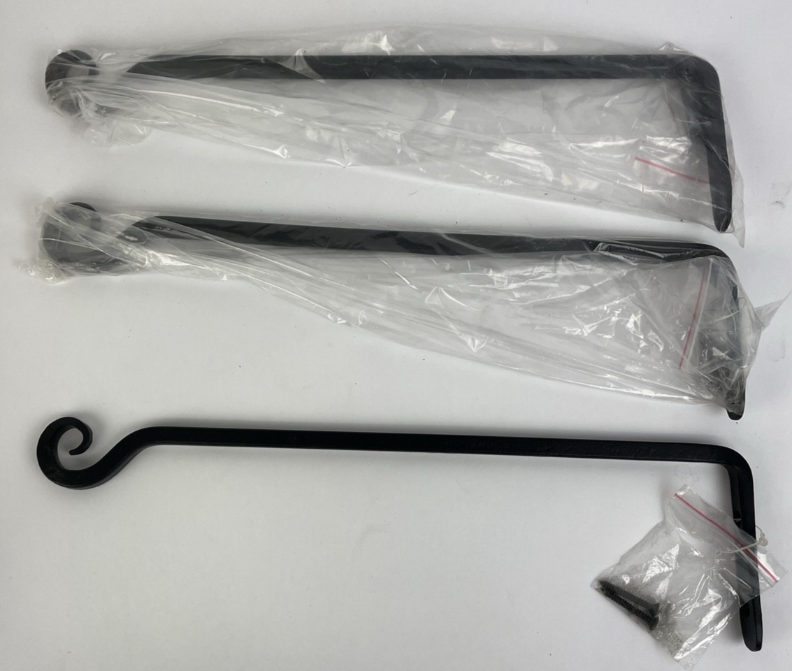 Lot of 3 x NWT Gray Bunny Hand Forged Straight Black Hook 15" GB-6834B
