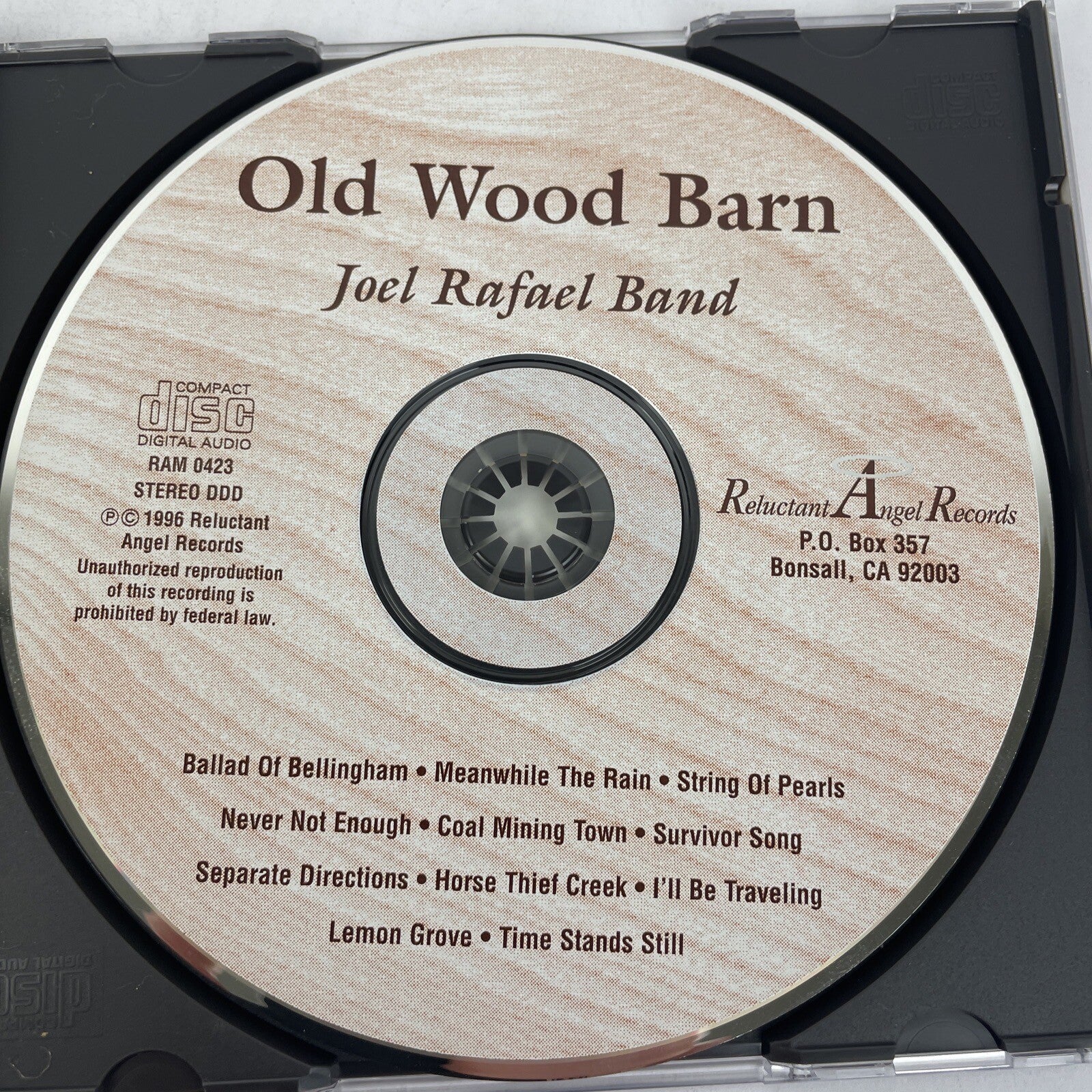 Old Wood Barn by Joel Rafael Band (Audio CD, 1996, Reluctant Angel Records) PQR