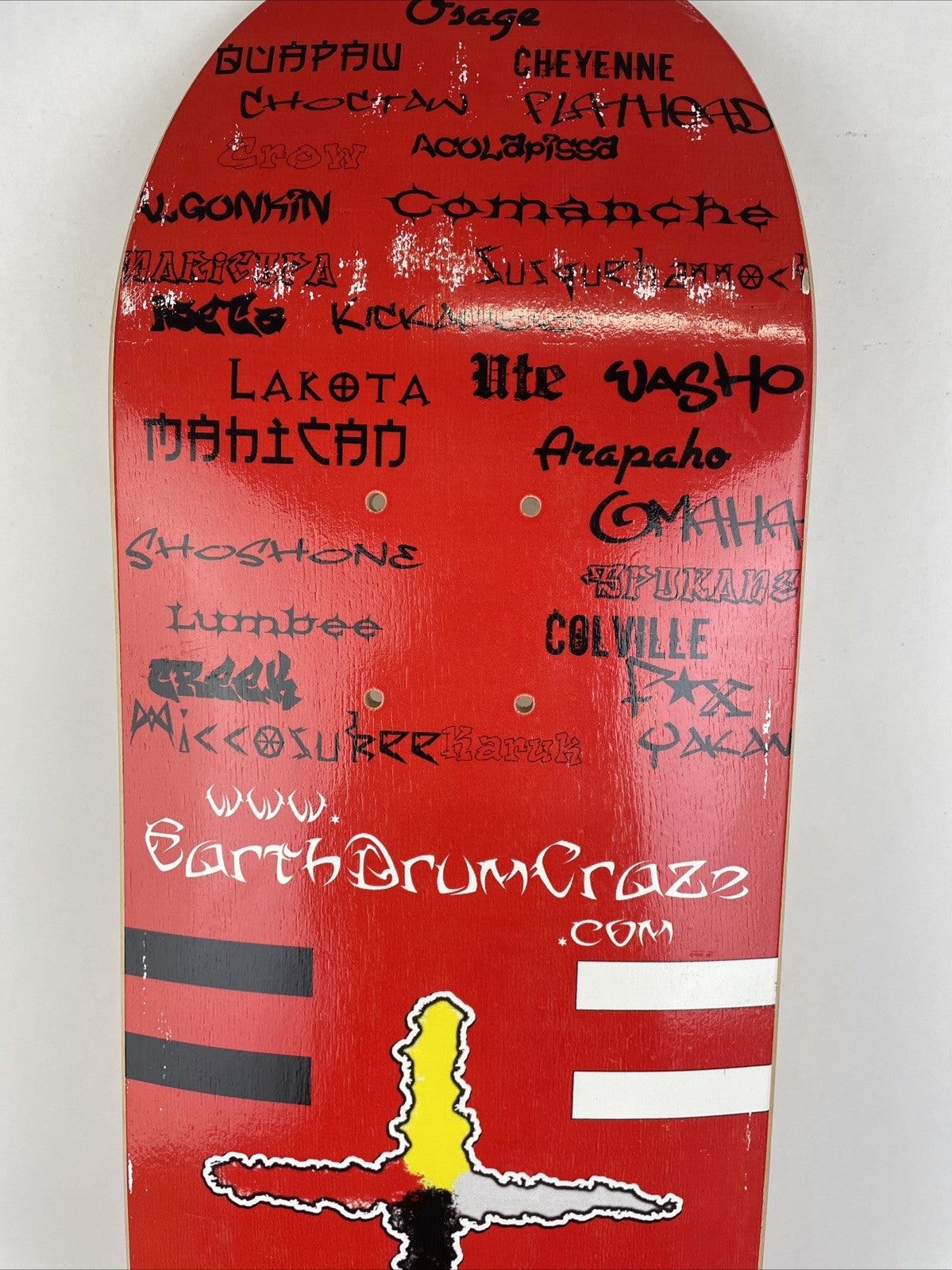 TRIBAL Ubity Earth Drum Craze Skateboard Deck - Comanche Shoshone Choctaw Navaho
