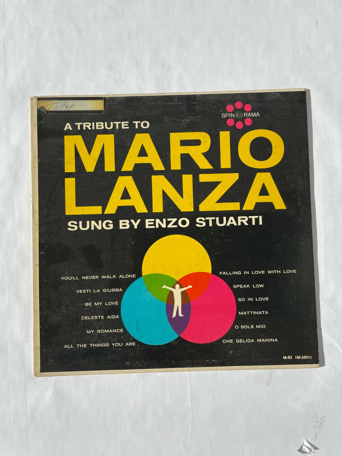A Tribute To Mario Lanza Sung By Enzo Stuarti Vinyl Record Q10