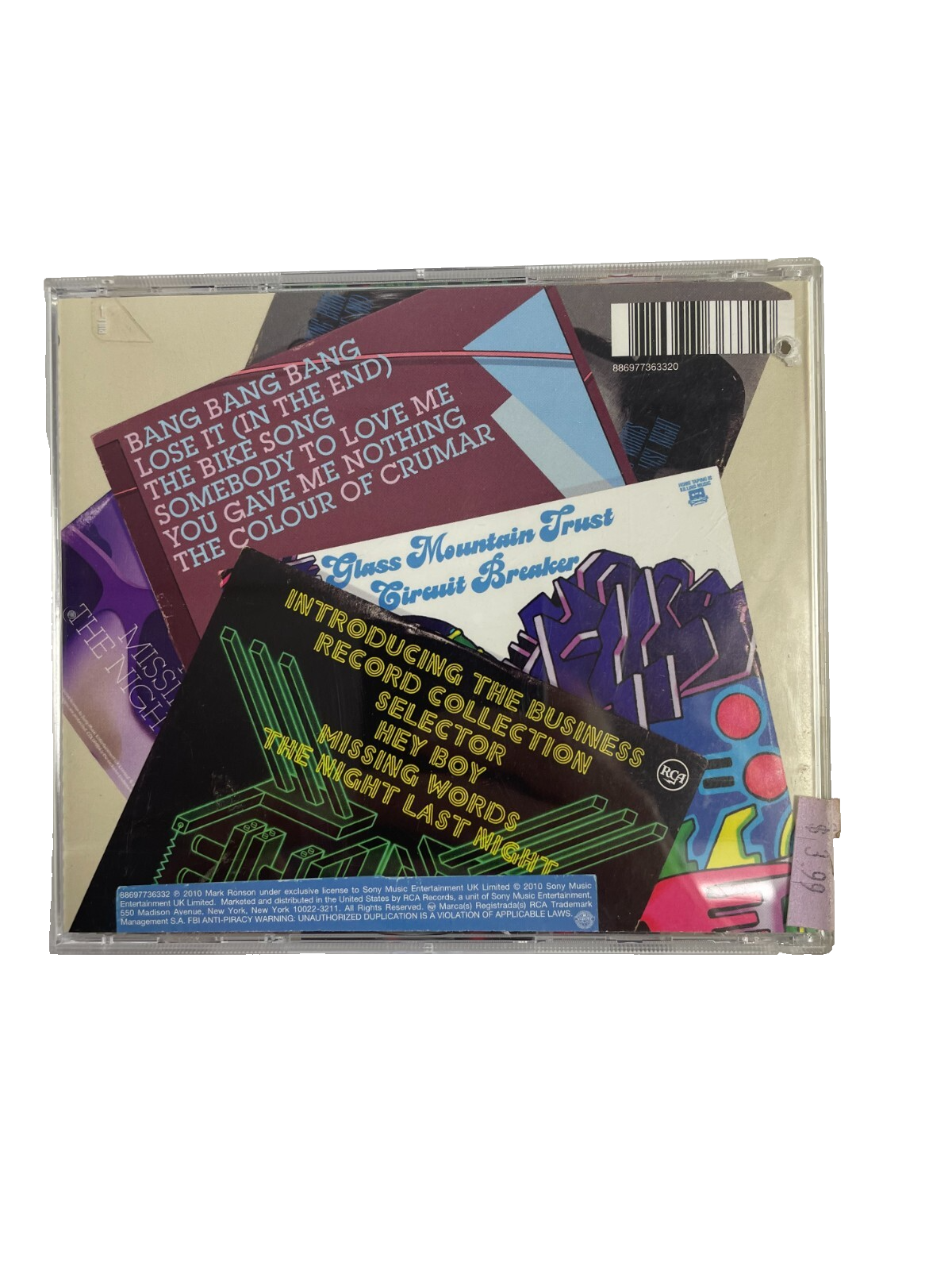 Mark Ronson & The Business Intl Record Collection Bang Bang Bang Selector CD#6