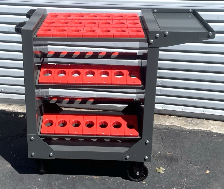 The Haas 40-Taper Tool Push Cart Tool Holder CNC Machine Tool Cart " Holds  49 "