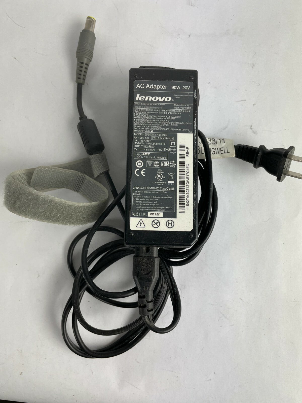 Genuine Lenovo 42T4430 AC Adapter Output 20 V 4.5 A Power Supply Adapter A97