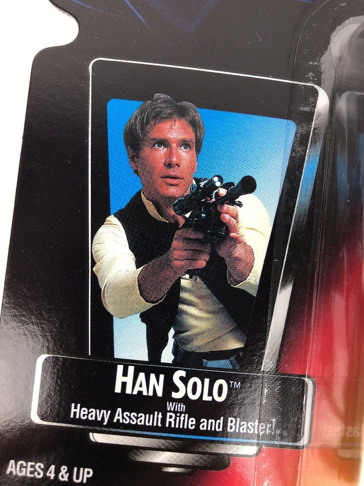  Star Wars1995 POTF Han Solo Power Of The Force Orange Card MINT FSTSHP